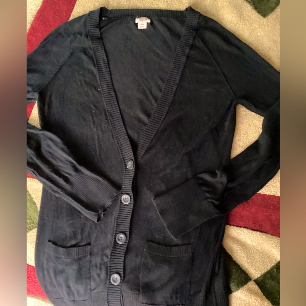BLACK  COTTON Cardigan NPLC MOSSIMO SUPPLY CO Size M/L